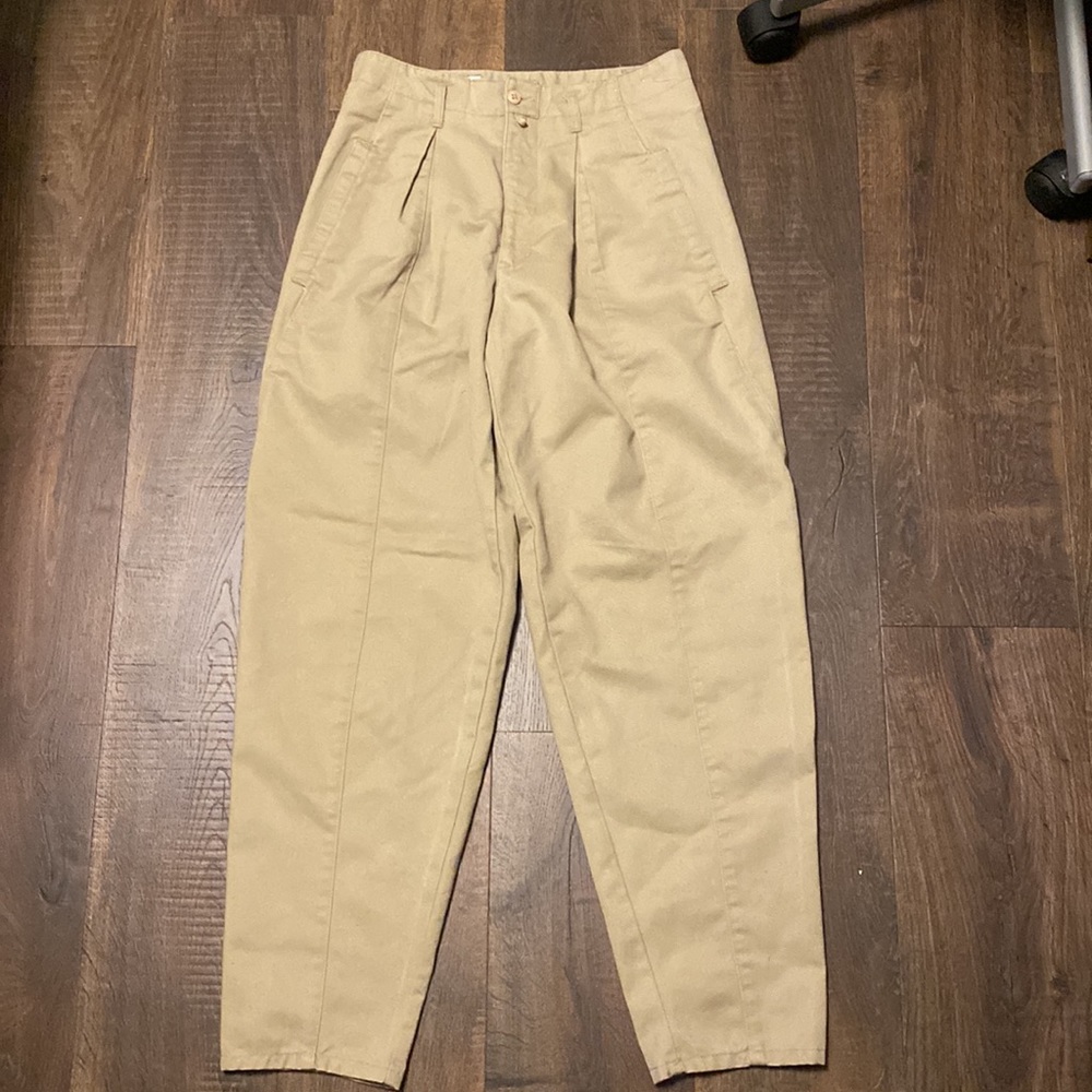 Vintage High Waisted Khaki Trousers
